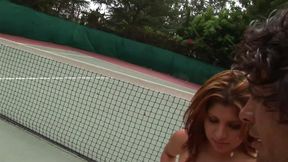 Lusty teens cannot endure their big cock neighbor