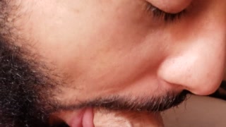 SUCKING MY HUSBAND'S UNCUT DICK UNTIL HE CUM