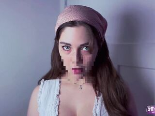 POV Taking Your Pleasing Breasty Step Daughter&#039;s Virginity and BREEDING Her Vagina - Ellie Skyes