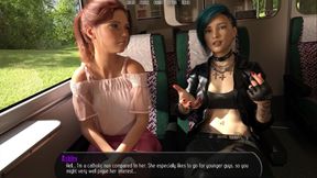Horny MILF Emily gets a surprise blowjobs and creampie in the halfway house