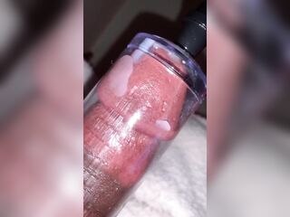 Milking my knob with my pump