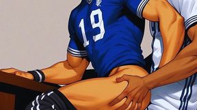 the coach shoved his huge dick in my german ass! he came deep.