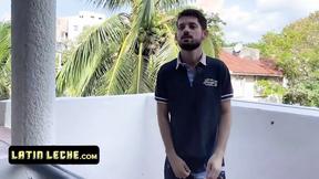 ”Slender Charming Boy Sees This Sexy Latina Macho Naked”