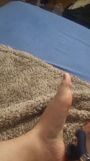 Small foot massage with my toy