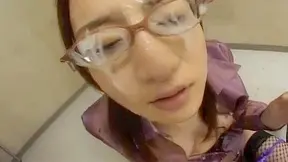 Japanese Office Lady Gets Hard Bukkake with Stockings and Group Sex