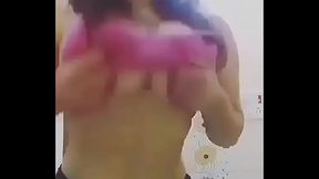 Sexy indian Girlfriend sonali playing with her boobs