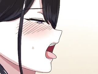 Nerd instantly busts load in hentai angel