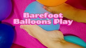 Barefoot balloons play