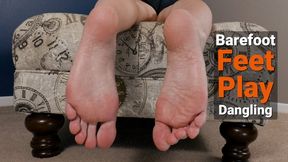 Barefoot Feet Play Dangling Off the Ottoman Close Up - Kylie Jacobsx - WMV 1080p HD
