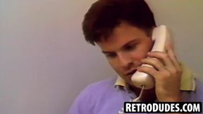 RetroDudes.com - Dodge shares passionate kisses and sixty-nine action with his hung c
