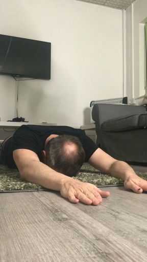 Leather high boot and nylons hand trampling