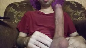 Boy with Huge Cock. Solo Masturbation