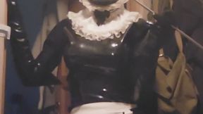 Smoking kitty kat black slave maid