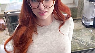 Cute Redhead Step Daughter BEGS For A Creampie - Naomi Hughes - Alex Adams