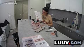 LUUV. After their argument, Alice does her makeup while Lucien watches lovingly