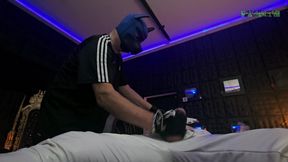 Playing Puppies Pleasure on the Rack Bondage,handjob,sneakers,smelly Shoes and the Yellow Ballon Part 2