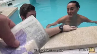 Young brunette takes cash to let her boyfriend watch her get fucked