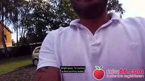 Dirty German MILF's Spontaneous Encounter with a Stranger in Public