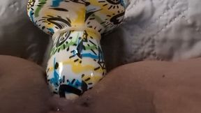 Close up MILF GILF Anal Solo Play DP Ending
