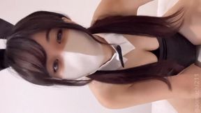 むちむちバニーガールがM字開脚バイブオナニー(素人個人撮影/乳首/巨乳/デカ尻/ツインテール/美女/可愛い/日本人OL/顔出し/スマホ撮影/自撮り/ノーパン/コスプレ/Japanese/asian