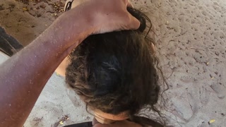 PUBLIC BEACH SEX - Stepbro fucks my sand full ass on the beach