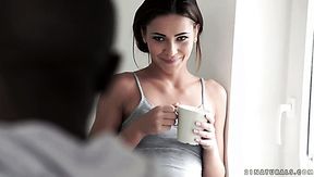 Brunette angel with smell boobs Alexis Brill banged with bbc