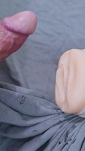 Big Slippery Cock Cums for Fleshlight Asmr Moaning Grunting