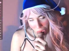 Jerking off shemale tranny solo play