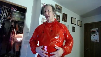 My Sexy  RED PVC HOODIE