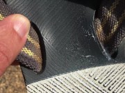 Cumshot straight into my flip-flops how good the semen feels against my barefeet 🩴 - MANLYFOOT