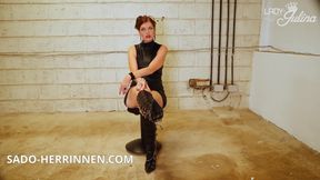 Submissive Boot Licker Get Your Cum Permission From Mistress Lady Julina