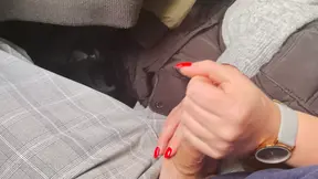 Risky amateur bj and handjob on the plane