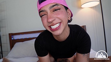 Trans Boy Rocki Takes Huge Cock In Tight Ass Til Creampie
