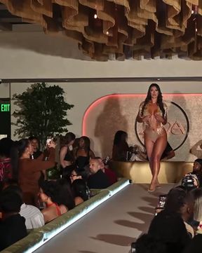 Female performer on stage