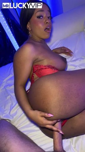 Big Ass Lily Starfire Pokes Her Pussy Out For POV Drill