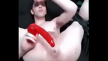 KJ Apa lookalike uses dildo