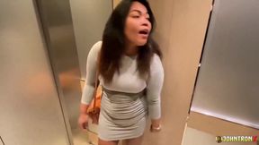 Johntronx - POV Quickie in a Mirror with a Chubby Gorgeous Babe