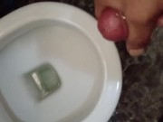 dubai handjob hug cumshot in toilet