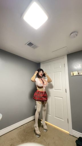 Spectacular moment from "Wearing my sexy outfit for the day my huge tits and big cock"