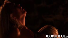 Blondes enjoy intense cock&#x1F346; in wild erotic trio