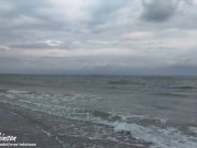 Risky Sex on a Public beach with a totally Nude Milf
