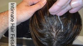 POV ASMR Wet Blonde Hairjob – Massive Cumshot Mess on Hair (6:00)