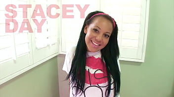 STACEY DAY 19 YO Cutie Big Cock POV Blowjob and Huge Load Cum Swallow
