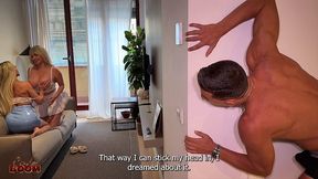 Spanish Blonde And Colombian Blonde Ride A Big Cock In A Rough Threesome - Carla Boom, Tatiana Alvarez & Sergio Lagos