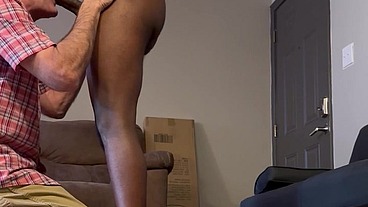 Old White Grandpa sucks young BBC