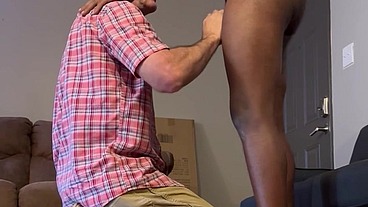Old White Grandpa sucks young BBC