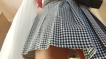 my stepcousin gets up her skirt in exchange for money
