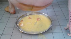 Trampled on eggs piss