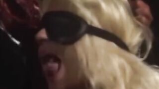 "Redheaded Dominatrix Uses Mega Dildo to Discipline Submissive Lesbians"