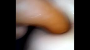 Sissy has fun with dildo